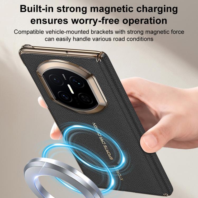 For Huawei Mate X7 GKK Dual Center Leather Hinge Magnetic Phone Case