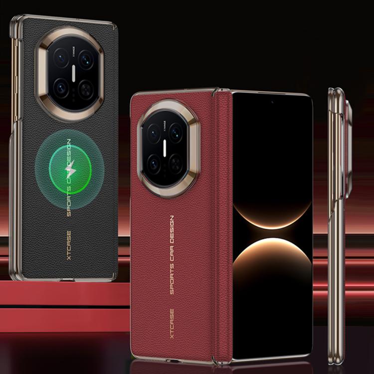 For Huawei Mate X7 GKK Dual Center Leather Hinge Magnetic Phone Case