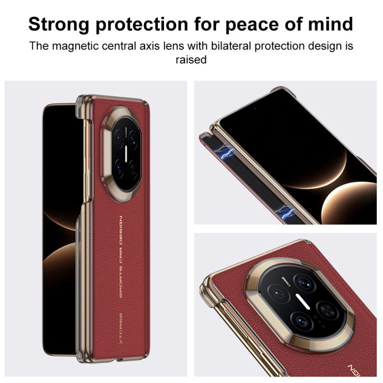 For Huawei Mate X7 GKK Dual Center Leather Hinge Magnetic Phone Case