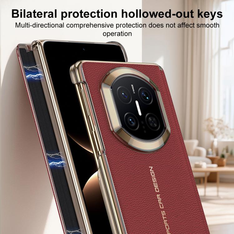 For Huawei Mate X7 GKK Dual Center Leather Hinge Magnetic Phone Case