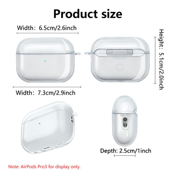For AirPods Pro 3 XDcase Transparent TPU Earbud Protective Case with Carabiner