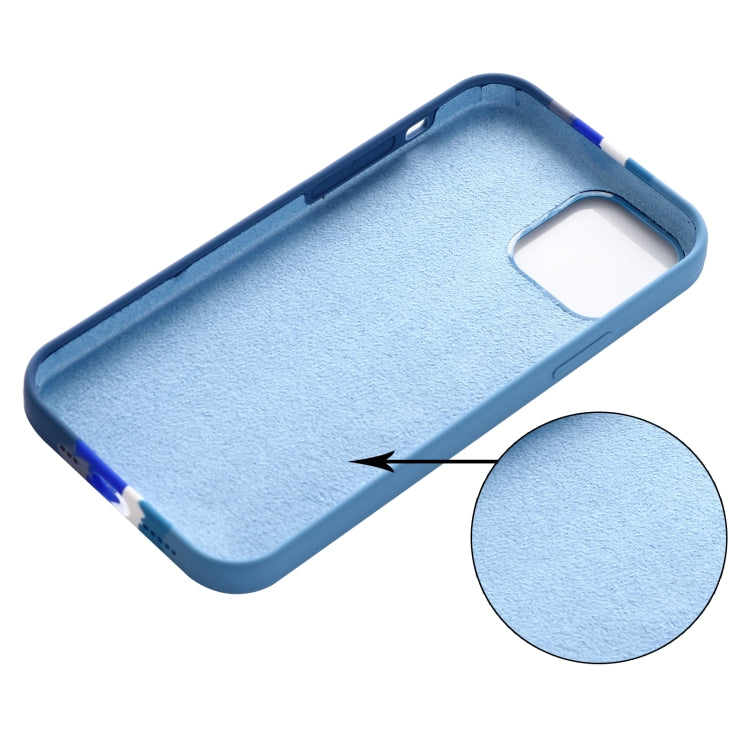 For iPhone 12 mini Rainbow Liquid Silicone Shockproof Full Coverage Protective Case