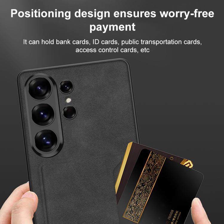 For Samsung Galaxy S26 Ultra 5G GKK Ultra-thin Leather Card Bag Frosted Phone Case With Magnetic Holder