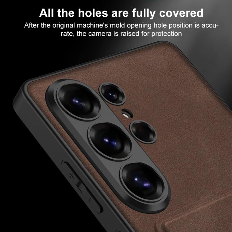 For Samsung Galaxy S26 Ultra 5G GKK Ultra-thin Leather Card Bag Frosted Phone Case With Magnetic Holder