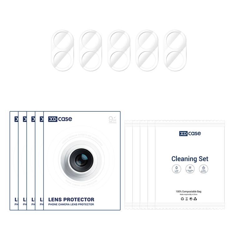 For iPhone 17 XDcase 5pcs Transparent Integrated Tempered Glass Camera Film