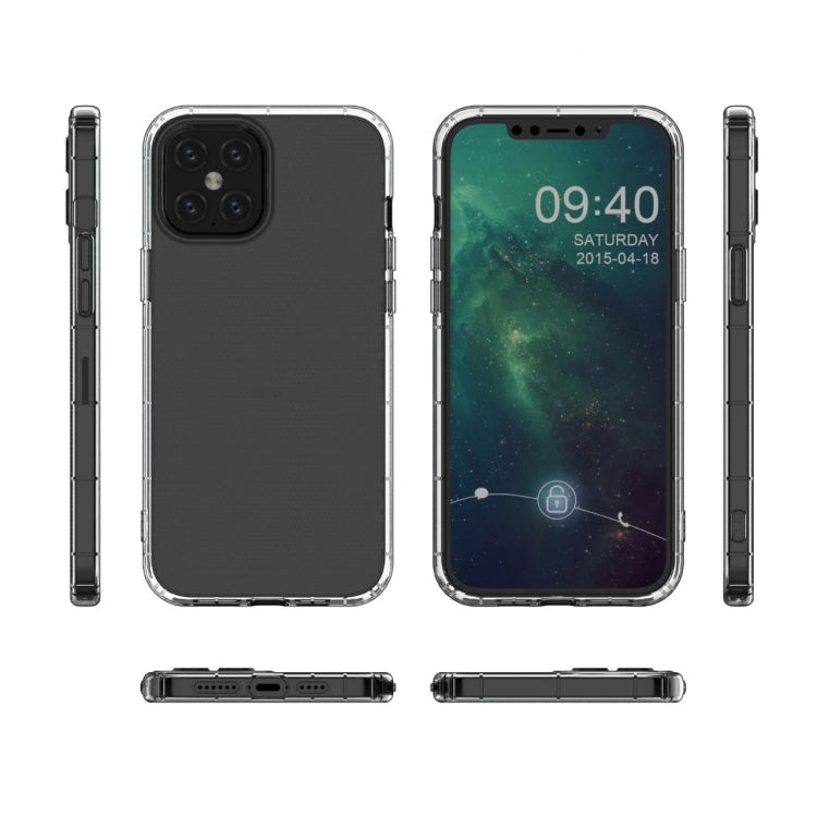 For iPhone 12 Pro Max Airbag Four-Corner Full Coverage Shockproof TPU Case(Transparent)