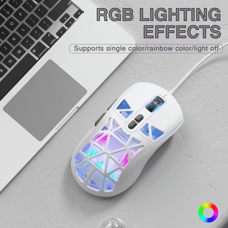 SOLAKAKA SM901 Hollow RGB Light Wired Gaming Mouse