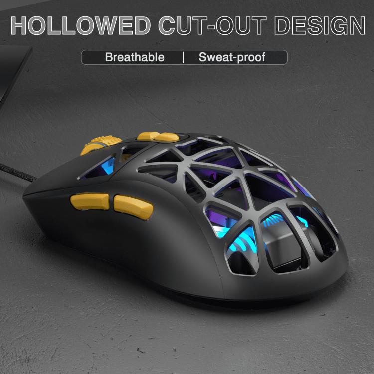 SOLAKAKA SM901 Hollow RGB Light Wired Gaming Mouse