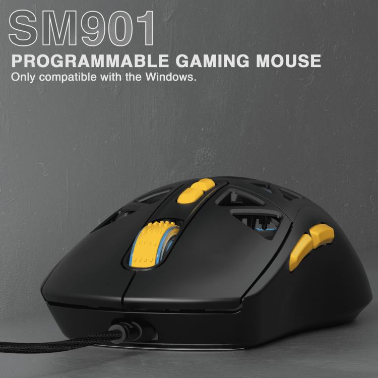SOLAKAKA SM901 Hollow RGB Light Wired Gaming Mouse