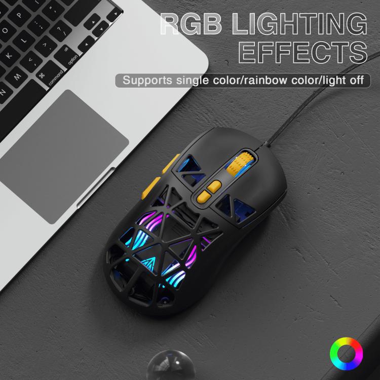 SOLAKAKA SM901 Hollow RGB Light Wired Gaming Mouse