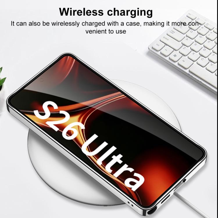 For Samsung Galaxy S26 Ultra 5G GKK Electroplated Leather Holder Phone Case