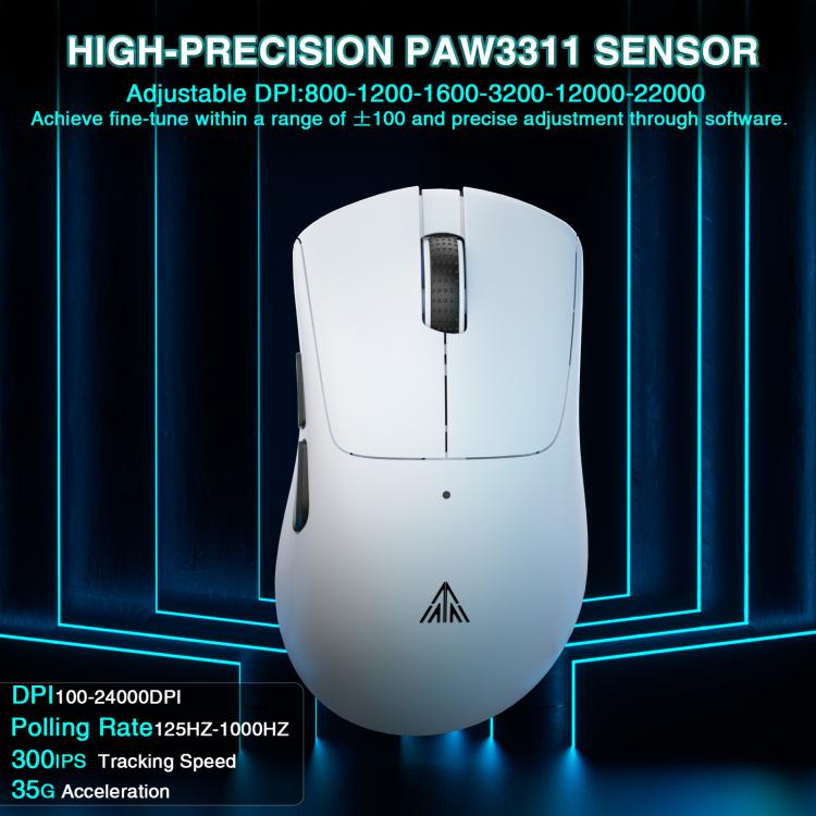 SOLAKAKA SM805 24000DPI 2.4GHz + BT + Wired Tri-mode Wireless Mouse