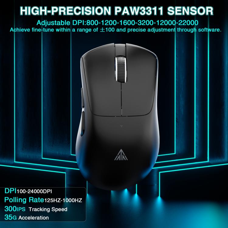 SOLAKAKA SM805 24000DPI 2.4GHz + BT + Wired Tri-mode Wireless Mouse