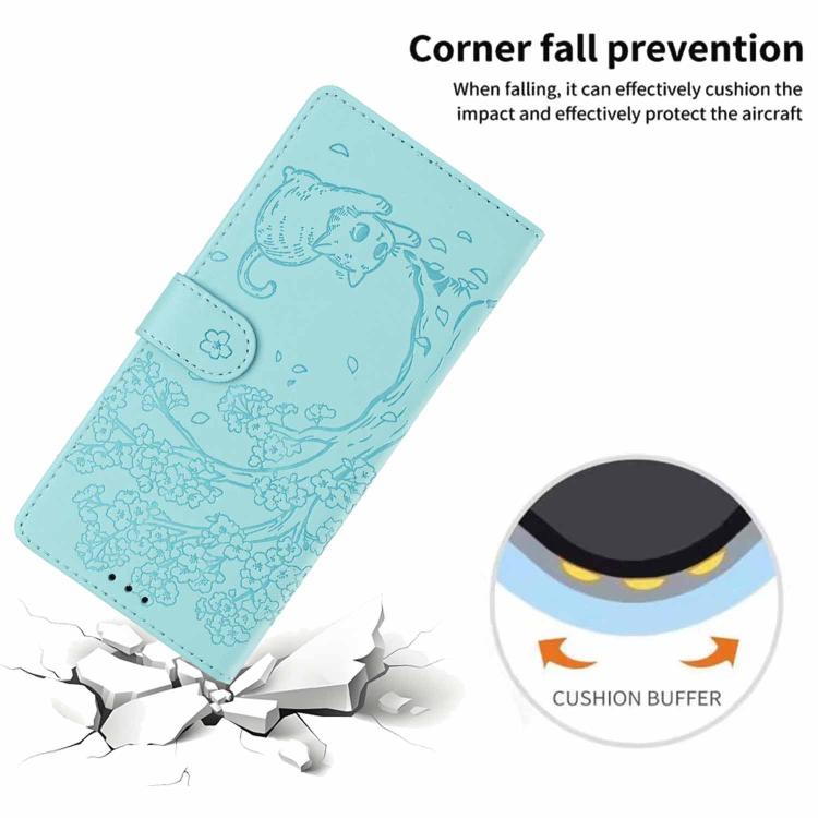 For Xiaomi 12 Pro Tree Cat Embossed Flip Vegan Leather Phone Case