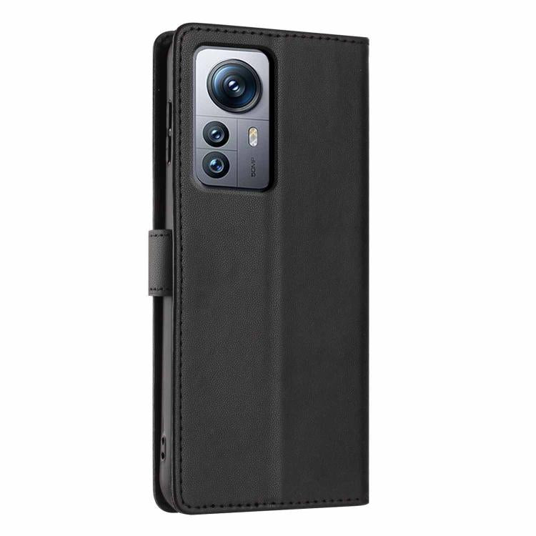 For Xiaomi 12 Pro Tree Cat Embossed Flip Vegan Leather Phone Case
