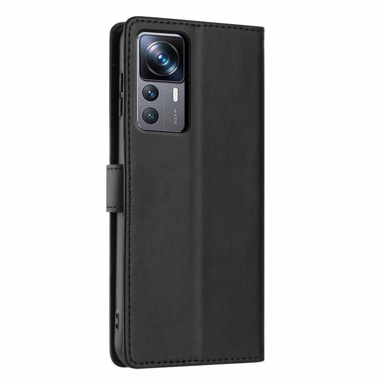For Xiaomi 12T / 12T Pro Tree Cat Embossed Flip Vegan Leather Phone Case