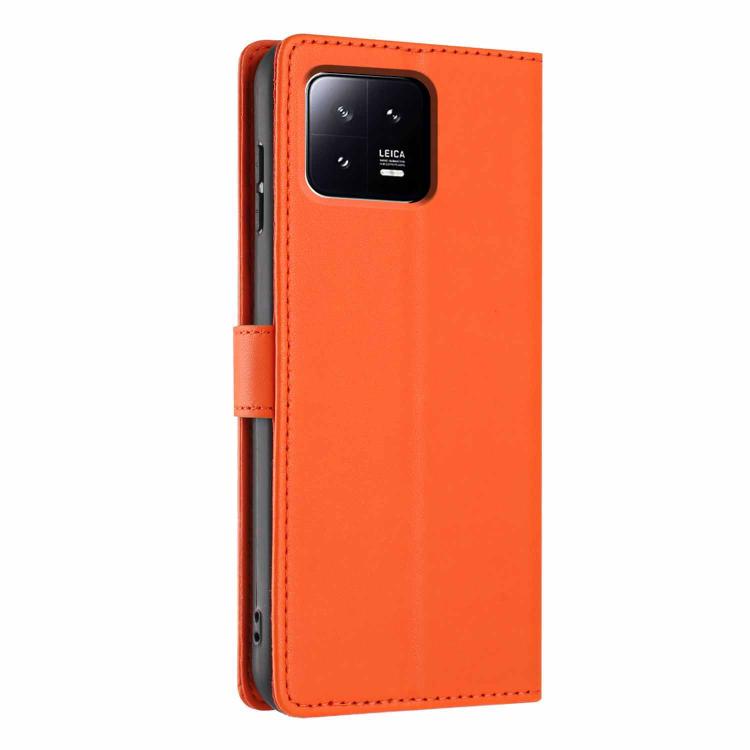 For Xiaomi 13 Tree Cat Embossed Flip Vegan Leather Phone Case