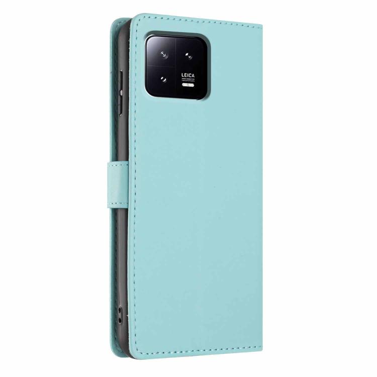 For Xiaomi 13 Tree Cat Embossed Flip Vegan Leather Phone Case