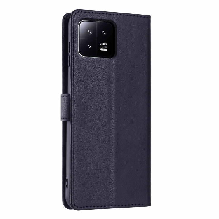 For Xiaomi 13 Tree Cat Embossed Flip Vegan Leather Phone Case