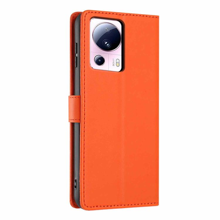 For Xiaomi 13 Lite Tree Cat Embossed Flip Vegan Leather Phone Case