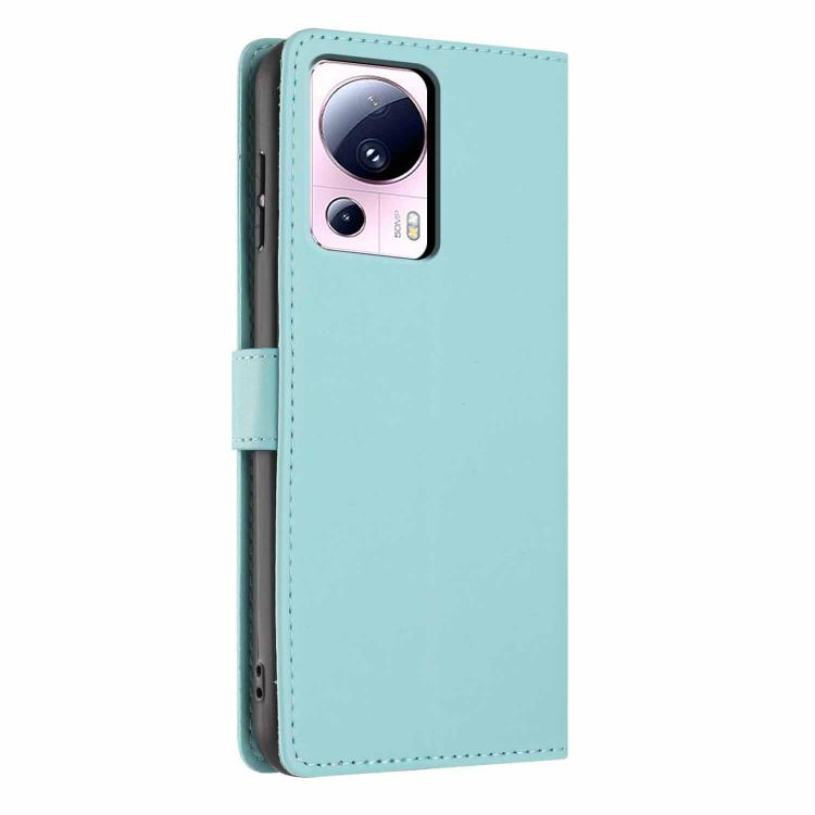 For Xiaomi 13 Lite Tree Cat Embossed Flip Vegan Leather Phone Case