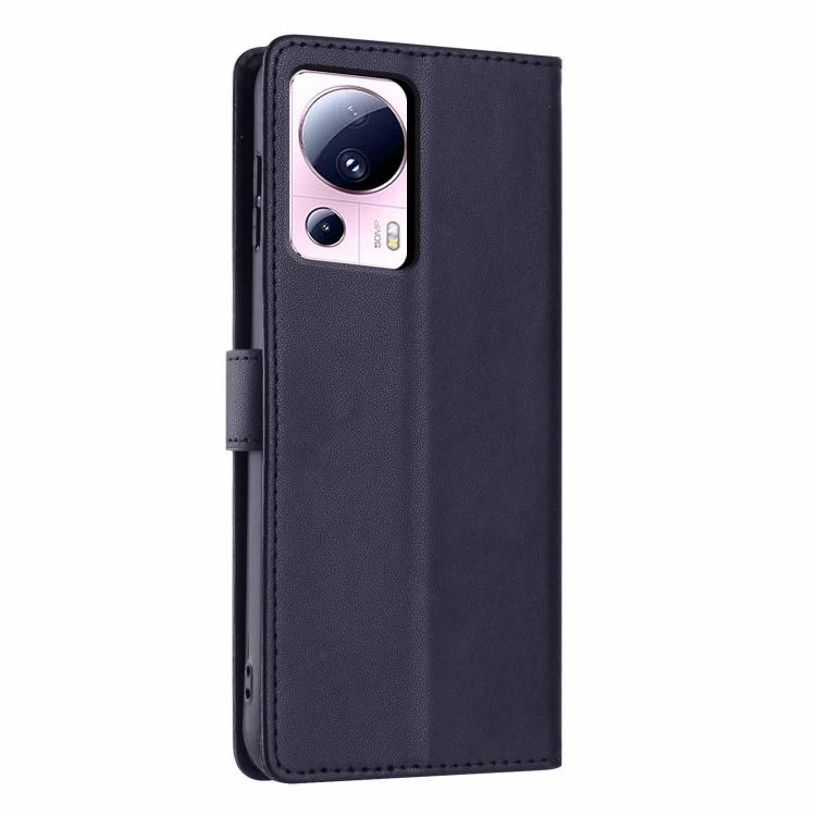 For Xiaomi 13 Lite Tree Cat Embossed Flip Vegan Leather Phone Case