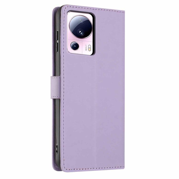 For Xiaomi 13 Lite Tree Cat Embossed Flip Vegan Leather Phone Case