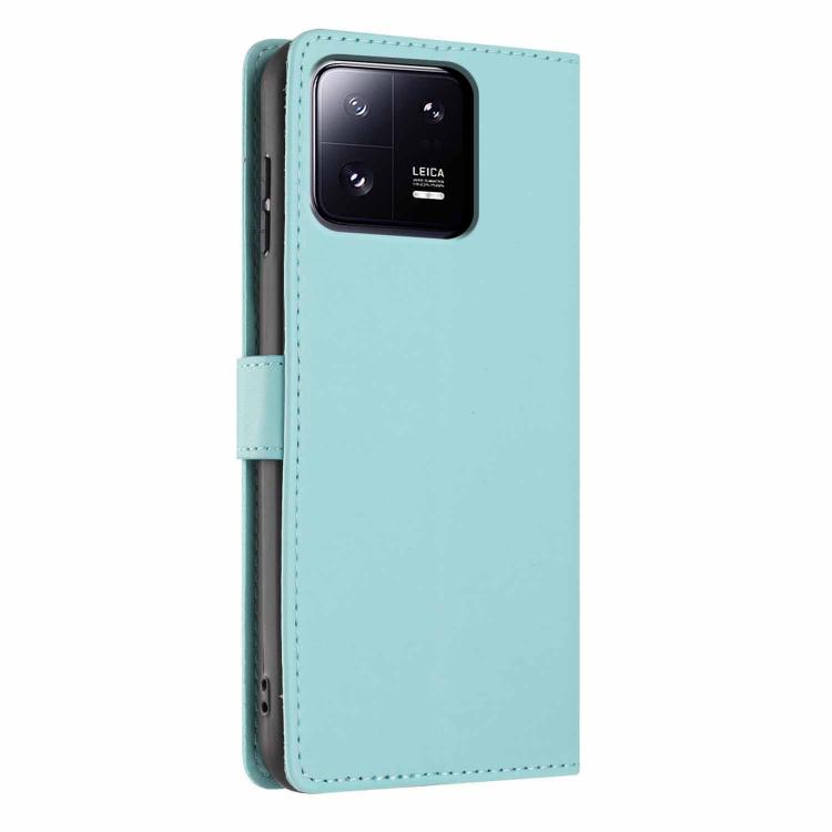 For Xiaomi 13 Pro Tree Cat Embossed Flip Vegan Leather Phone Case