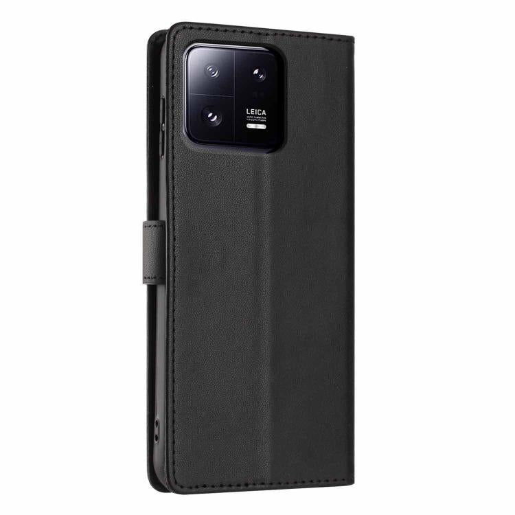 For Xiaomi 13 Pro Tree Cat Embossed Flip Vegan Leather Phone Case
