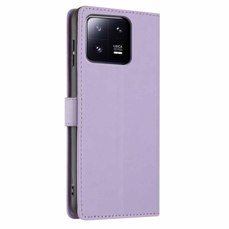 For Xiaomi 13 Pro Tree Cat Embossed Flip Vegan Leather Phone Case