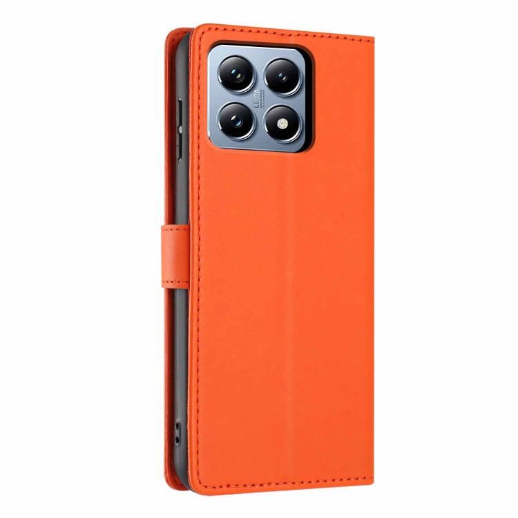 For Xiaomi 14T Pro Tree Cat Embossed Flip Vegan Leather Phone Case