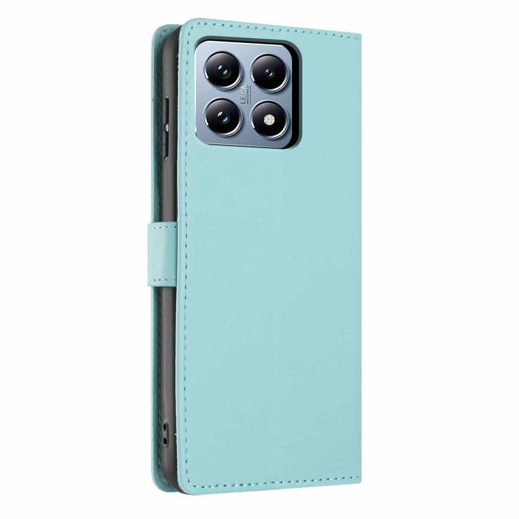 For Xiaomi 14T Pro Tree Cat Embossed Flip Vegan Leather Phone Case