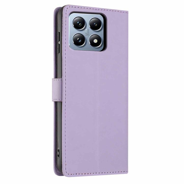 For Xiaomi 14T Pro Tree Cat Embossed Flip Vegan Leather Phone Case