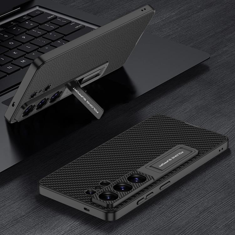 For Samsung Galaxy S26 Ultra 5G GKK Leather Mechanical Gear Adjuster Holder Phone Case