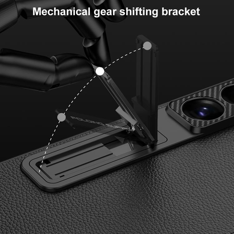 For Samsung Galaxy S26 Ultra 5G GKK Leather Mechanical Gear Adjuster Holder Phone Case