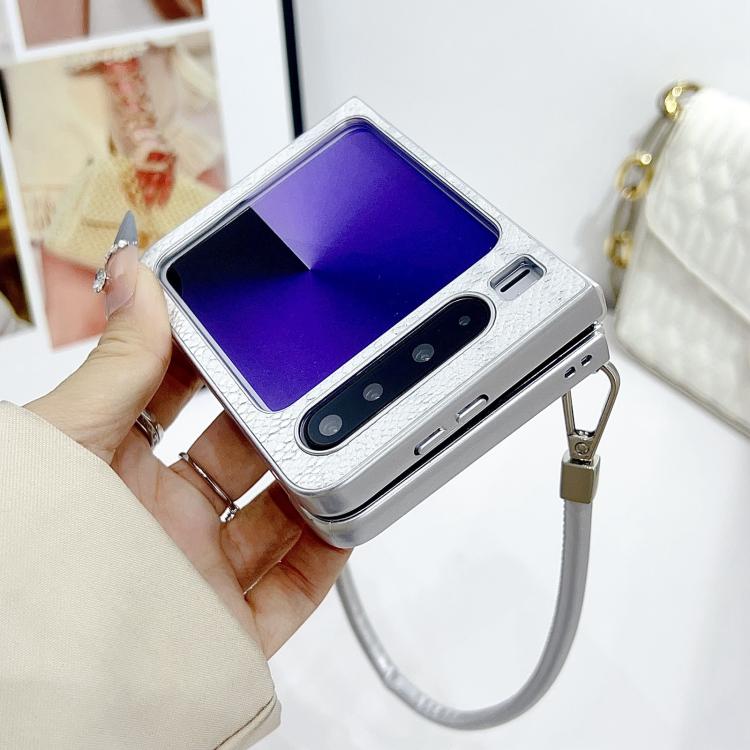 For Huawei Pura X Scale Texture Bow Phone Case with Wrist Strap / Nameplate