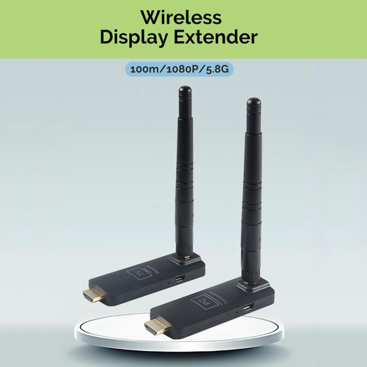 Measy AM18052T 5G Wireless Screen Mirroring Transmitter and Receiver Set - Black