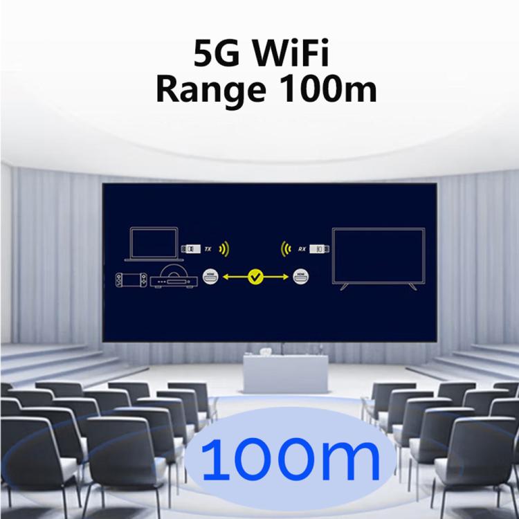 Measy AM18052T 5G Wireless Screen Mirroring Transmitter and Receiver Set - Black