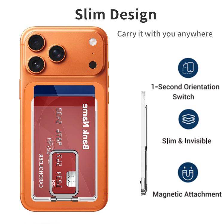 XDcase Magnetic Back Card Slot with Holder For iPhone / Galaxy & More