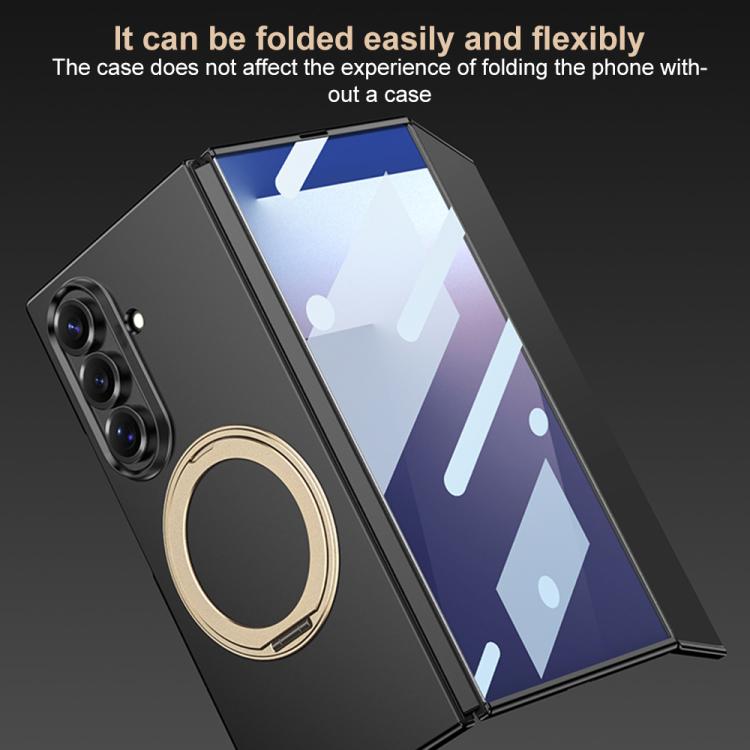 For Samsung Galaxy Z TriFold GKK Integrated Full Cover Frame Ultra-thin Magnetic Phone Case with Rotating Holder