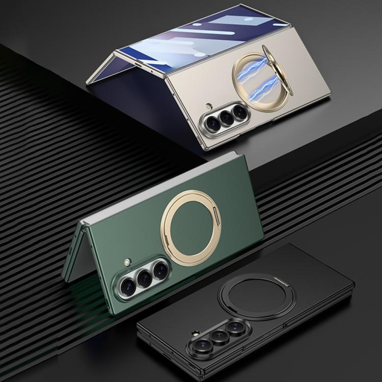 For Samsung Galaxy Z TriFold GKK Integrated Full Cover Frame Ultra-thin Magnetic Phone Case with Rotating Holder