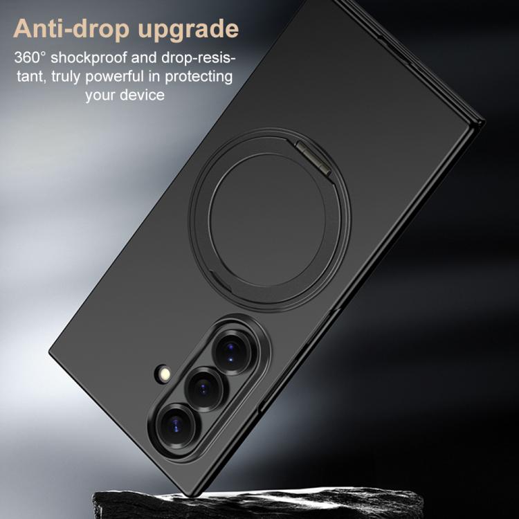For Samsung Galaxy Z TriFold GKK Integrated Full Cover Frame Ultra-thin Magnetic Phone Case with Rotating Holder