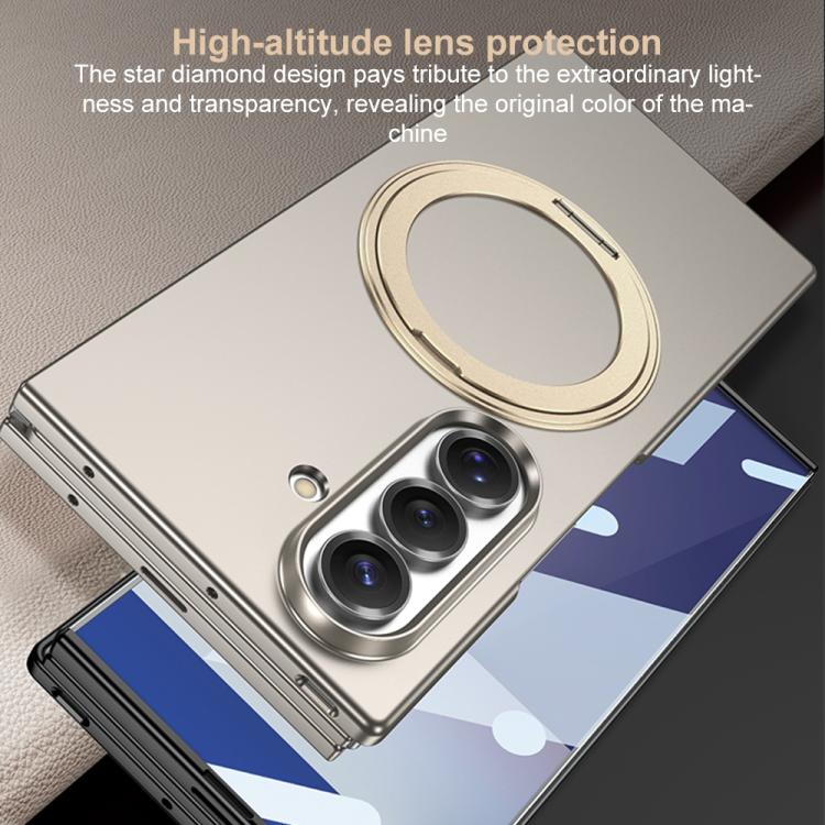 For Samsung Galaxy Z TriFold GKK Integrated Full Cover Frame Ultra-thin Magnetic Phone Case with Rotating Holder