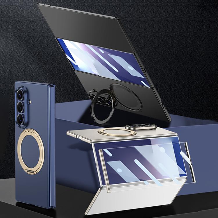 For Samsung Galaxy Z TriFold GKK Integrated Full Cover Frame Ultra-thin Magnetic Phone Case with Rotating Holder