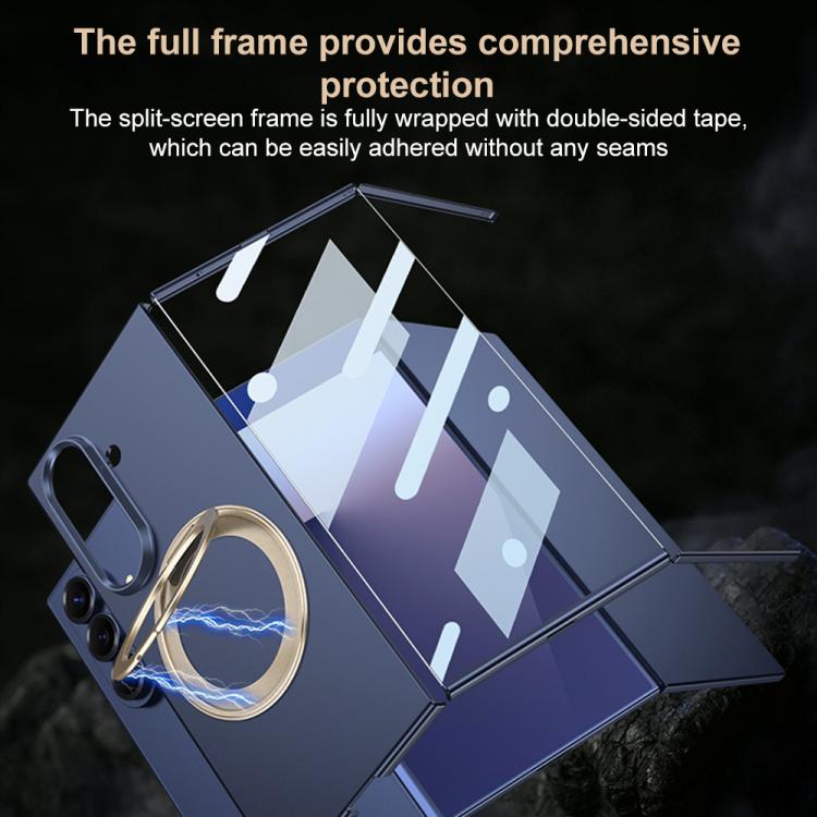 For Samsung Galaxy Z TriFold GKK Integrated Full Cover Frame Ultra-thin Magnetic Phone Case with Rotating Holder