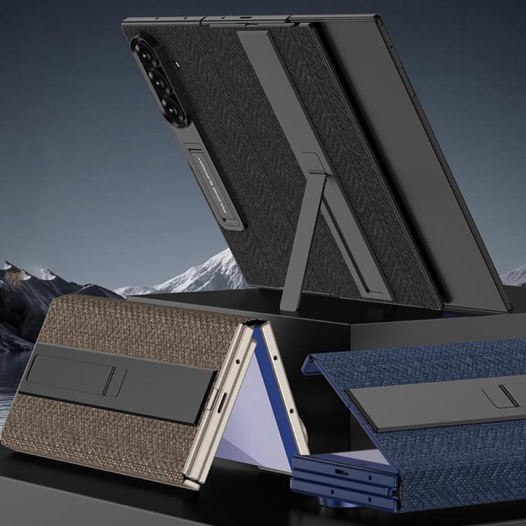 For Samsung Galaxy Z TriFold GKK Full Coverage Magnetic Flip Phone Case with All Purpose Holder