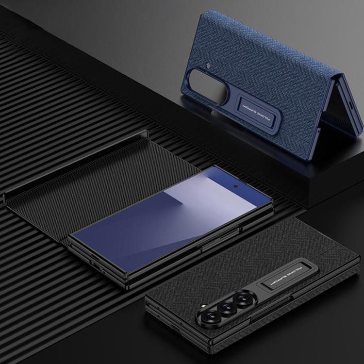 For Samsung Galaxy Z TriFold GKK Full Coverage Magnetic Flip Phone Case with All Purpose Holder