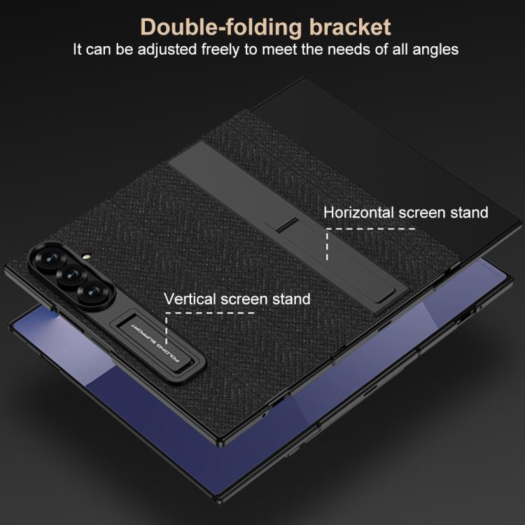 For Samsung Galaxy Z TriFold GKK Full Coverage Magnetic Flip Phone Case with All Purpose Holder