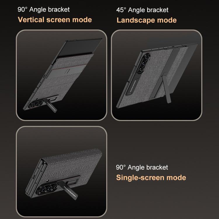 For Samsung Galaxy Z TriFold GKK Full Coverage Magnetic Flip Phone Case with All Purpose Holder
