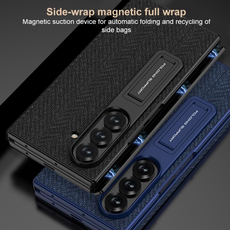 For Samsung Galaxy Z TriFold GKK Full Coverage Magnetic Flip Phone Case with All Purpose Holder